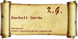Kerbolt Gerda névjegykártya